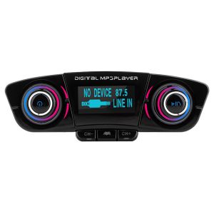 10Car - אביזרים, ציוד וכל מה שצריך לרכב מטענים Wireless bluetooth Handsfree Voice Navigation Car Kit FM Transmitter MP3 Player USB Charger AUX