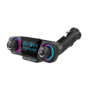 10Car - אביזרים, ציוד וכל מה שצריך לרכב מטענים Wireless bluetooth LCD Car MP3 FM Transmitter AUX USB Disk Charger Handsfree FM