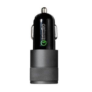 10Car - אביזרים, ציוד וכל מה שצריך לרכב מטענים Car Charger Fast Charge Dual Usb Multifunctional Aluminum Alloy Car Charger