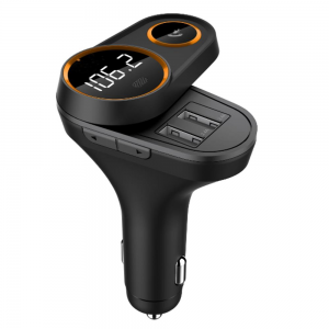 10Car - אביזרים, ציוד וכל מה שצריך לרכב מטענים ANLUD Rotatable Mp3 Player Car bluetooth Wireless FM Transmitter Dual USB Car Charger Handsfree Call
