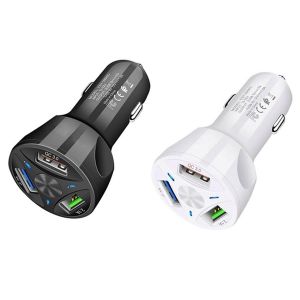 10Car - אביזרים, ציוד וכל מה שצריך לרכב מטענים Quick Charge QC3.0 Fast Car Charger 3 USB Interface Multifunctional Protection