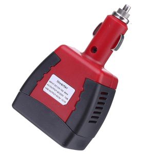 10Car - אביזרים, ציוד וכל מה שצריך לרכב מטענים 75W 12V to 220V Portable Car Power Inverter Charger Converter USB 2.1A 5V