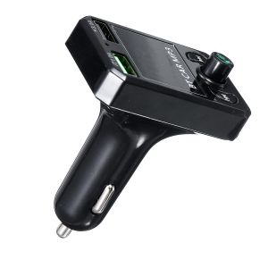 10Car - אביזרים, ציוד וכל מה שצריך לרכב מטענים Wireless Bluetooth Handsfree 3.1A Fast Charge Car Kit FM Transmitter MP3 Player Dual USB Charger