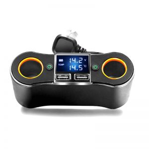 10Car - אביזרים, ציוד וכל מה שצריך לרכב מטענים NB02 Dual USB Two Ports 80W 5V 3.1mA Car Charger Cigarette Lighter for Car DVR GPS Mobile Phone