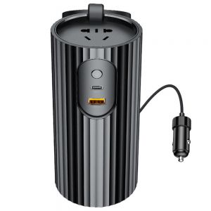 10Car - אביזרים, ציוד וכל מה שצריך לרכב מטענים ROCK 110W DC 12-14.5V AC 220V Type-C USB Power Slot Quick Charge Car Inverter Charger DC 12-14.5V AC 220V Car Charge For iPhone 11