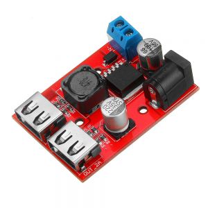 10Car - אביזרים, ציוד וכל מה שצריך לרכב מטענים 10pcs LM2596S Dual USB port 9V/12V/24V/36V to 5V DC-DC Step Down Buck Car Charger Solar 3A Power Supply Module