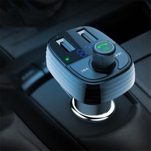 10Car - אביזרים, ציוד וכל מה שצריך לרכב מטענים Bakeey 3.4A Dual USB LED Display Wireless Handsfree Car Kit MP3 Player FM Transmitter Fast Charging USB Car Charger For iPhone 11 