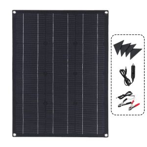 10Car - אביזרים, ציוד וכל מה שצריך לרכב מטענים ETFE 40W Flexible Solar Panel Module Kit Car Boat Charger Dual USB DC Controller