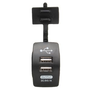 10Car - אביזרים, ציוד וכל מה שצריך לרכב מטענים 12/24V Car Dual Port USB Waterproof Car Cigarette Power Charger Socket Plug 