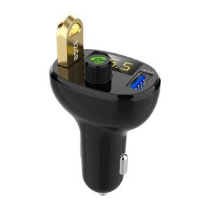 10Car - אביזרים, ציוד וכל מה שצריך לרכב מטענים bluetooth Hands Free MP3 QC3.0 Dual USB Car Charger FM Transmitter Support USB 32G Disk