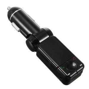 10Car - אביזרים, ציוד וכל מה שצריך לרכב מטענים Wireless bluetooth Fm MP3 TF USB Hands Free Call Car Charger for Android IPAD