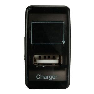 10Car - אביזרים, ציוד וכל מה שצריך לרכב מטענים Car Chargers 2.1A USB Port Dashboard Interface Volt Meterr Phone For TOYOTA VIGO