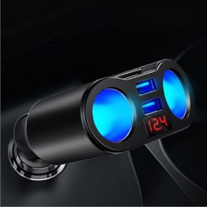 10Car - אביזרים, ציוד וכל מה שצריך לרכב מטענים Bakeey 3.1A Dual USB Led Display Rotating Car Charger For iPhone X XS HUAWEI P30 Mate20 XIAOMI MI9 S10 S10+