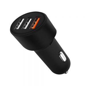 10Car - אביזרים, ציוד וכל מה שצריך לרכב מטענים Bakeey 28W 3 Port Fast Charging USB Car Charger For iPhone 8 Plus XS 11 Pro Hauwei P30 Pro Mate 30 S10+ Note 10