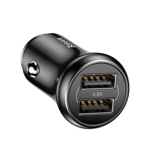 10Car - אביזרים, ציוד וכל מה שצריך לרכב מטענים Baseus 4.8A Dual USB Ports Fast Car Charger For iPhone X 8Plus Oneplus5 Xiaomi 6 Mi A1 Tablet