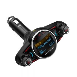 10Car - אביזרים, ציוד וכל מה שצריך לרכב מטענים Bakeey 3.5mm Audio Jack LED Display MP3 Player FM Transmitter Aux Modulator Fast Charging USB Car Charger For iPhone 11 Pro Huawei