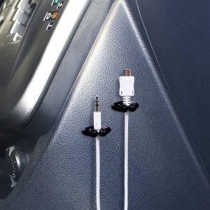 10Car - אביזרים, ציוד וכל מה שצריך לרכב מטענים 8pcs Car Wire Clip USB Cord Cable Fixed Clamp Charging Cable Holder Adhesive Auto Charger Line Clasp USB Cable Tie Clip Fixer