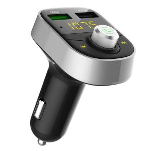 10Car - אביזרים, ציוד וכל מה שצריך לרכב מטענים QC3.0 bluetooth Car FM Transmitter Wireless Radio Adapter USB Charger MP3 Player