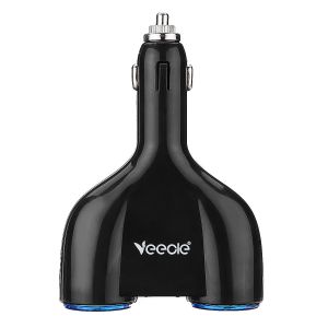 10Car - אביזרים, ציוד וכל מה שצריך לרכב מטענים 2 Way DC 12V/24V Car Cigarette Lighter Socket Splitter Dual USB Charger Adapter