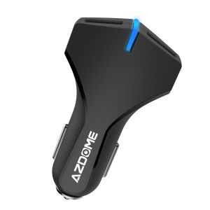 10Car - אביזרים, ציוד וכל מה שצריך לרכב מטענים AZDOME Quick Charge 3.0 Dual USB Car Charger 5V 3A Fast Charging for iPhone X/8/8 Plus