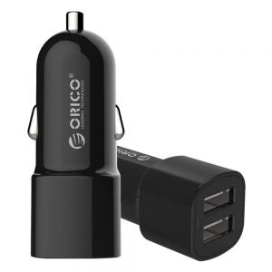 10Car - אביזרים, ציוד וכל מה שצריך לרכב מטענים ORICO 17W Dual USB Port LED Indicator Fast Charging USB Car Charger For iPhone XS X Max 11 Pro Huawei P30 Pro Mate 30 Xiaomi Mi9 9