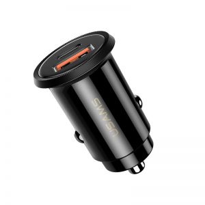 10Car - אביזרים, ציוד וכל מה שצריך לרכב מטענים Usams C12 QC3.0 Quick Mini USB Car Charger 30W PD Fast Charging Car Charger for iPhone 11/11pro max