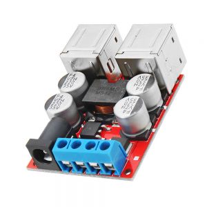 10Car - אביזרים, ציוד וכל מה שצריך לרכב מטענים 3pcs DC8V-35V To 5V 8A Power Step Down Module 4-Port USB Mobile Phone Car Charger Support Fast Charge