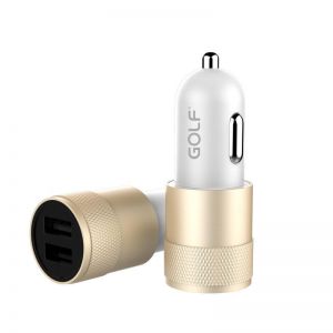 10Car - אביזרים, ציוד וכל מה שצריך לרכב מטענים GOLF C13 2 USB Port 2.4A Fast Charge Car Charger for Samsung Xiaomi Huawei