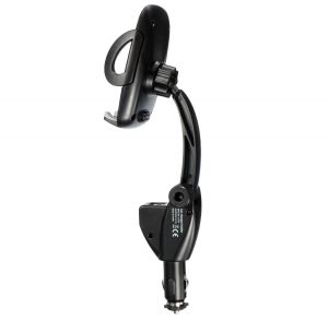 10Car - אביזרים, ציוד וכל מה שצריך לרכב מטענים 360° In Car Charger Holder Mount 2 USB Cradle for iPhone 6 Plus 5 Samsung Galaxy