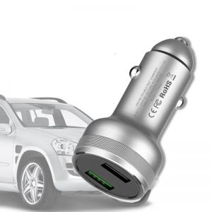 10Car - אביזרים, ציוד וכל מה שצריך לרכב מטענים GX719 40W Car Dual USB Quick Charger Universal For Oneplus OPPO Dash VOOC Lighter Socket Adapter 