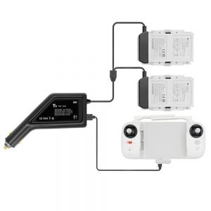 10Car - אביזרים, ציוד וכל מה שצריך לרכב מטענים YX 3-in-1 Dual Battery With USB Remote Controller Car Charger Outdoor Smart Charging Device for FIMI X8 SE