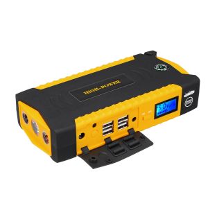 10Car - אביזרים, ציוד וכל מה שצריך לרכב מטענים 82800mAh 12V LCD 4 USB Car Jump Starter Charger Battery Power Bank LED Light