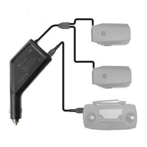 10Car - אביזרים, ציוד וכל מה שצריך לרכב מטענים YX 3-in-1 Dual Battery With USB Remote Controller Car Charger Outdoor Smart Charging Device for DJI Mavic Pro Drone