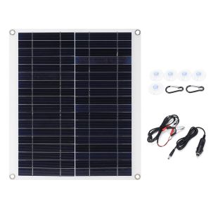 10Car - אביזרים, ציוד וכל מה שצריך לרכב מטענים 20W 18V Mono Solar Panel Dual 12V/5V DC USB Monocrystaline Flexible Solar Charger IP65 Battery Charger For Car RV Boat 
