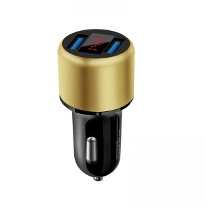 10Car - אביזרים, ציוד וכל מה שצריך לרכב מטענים 5V 3.1A Dual USB Car Charger LCD Display 12-24V Smart Protection for Samsung Xiaomi Huawei
