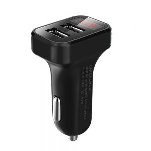 10Car - אביזרים, ציוד וכל מה שצריך לרכב מטענים Bakeey 2.1A Dual USB LED Display  Fast Charging Car Charger For iPhone X XS HUAWEI P30 Oneplus 7 XIAOMI MI9 S10 S10+