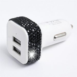 10Car - אביזרים, ציוד וכל מה שצריך לרכב מטענים Bakeey 2.1A LED Light Dual USB Fast Charging USB Car Charger Adapter For iPhone 11 Pro Huawei P30 Pro Mate 30 5G Xiaomi 9Pro Redmi