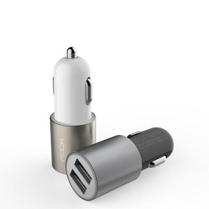 10Car - אביזרים, ציוד וכל מה שצריך לרכב מטענים ROCK Motor 2.1A Dual USB Port LED Car Power Charger For Cell Phone
