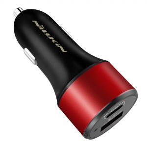 10Car - אביזרים, ציוד וכל מה שצריך לרכב מטענים NILLKIN DUOS Fast Car Charger Quick Charge 3.0 45W PD Dual USB Car Charger for Samsung S9 Xiaomi