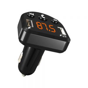 10Car - אביזרים, ציוד וכל מה שצריך לרכב מטענים Bakeey 3.1A Double USB LED Display Fast Charging USB Car Charger FM Transmitter MP3 Player For iPhone X XS HUAWEI P30 Pro Xiaomi M