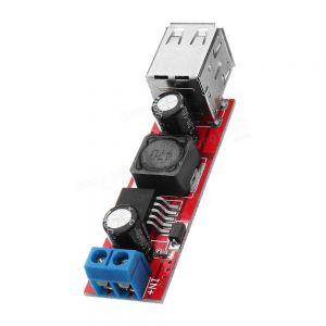 10Car - אביזרים, ציוד וכל מה שצריך לרכב מטענים DC-DC 3A Step Down Regulated Power Module Car Charger Dual USB Output 9V / 12V / 24V / 36V To 5V