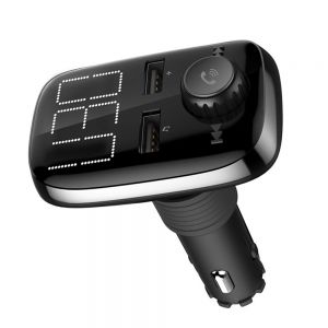 10Car - אביזרים, ציוד וכל מה שצריך לרכב מטענים Bakeey 3.4A Dual USB LED Display Wireless Handsfree Car Kit MP3 Player FM Transmitter Fast Charging USB Car Charger For iPhone 11 