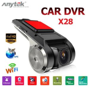 10Car - אביזרים, ציוד וכל מה שצריך לרכב מצלמות דשבורד Anytek X28 Mini Car Dash Cam FHD WiFi 1080P DVR Camera Auto Digital Video Registrator Camcorder ADAS G sensor GPS Dashcam