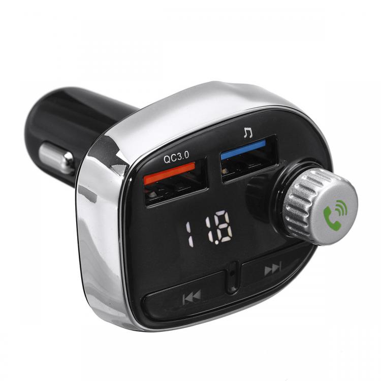 10Car - אביזרים, ציוד וכל מה שצריך לרכב מטענים Wireless Bluetooth Car MP3 Player FM Transmitter Radio LCD SD Dual USB Car Charger Kit