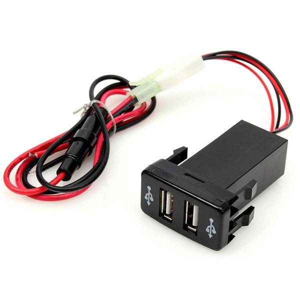 10Car - אביזרים, ציוד וכל מה שצריך לרכב מטענים ZR-CHA-DC2 Car USB Charger For Toyota Camry Highlander Reiz Corolla RAV4 Crown Vehicle-Mounted