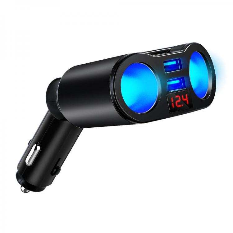 10Car - אביזרים, ציוד וכל מה שצריך לרכב מטענים Dual USB Rotatable Car Charger