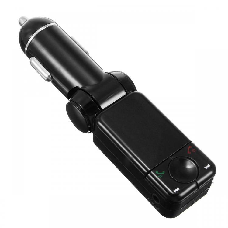 10Car - אביזרים, ציוד וכל מה שצריך לרכב מטענים Wireless bluetooth Fm MP3 TF USB Hands Free Call Car Charger for Android IPAD