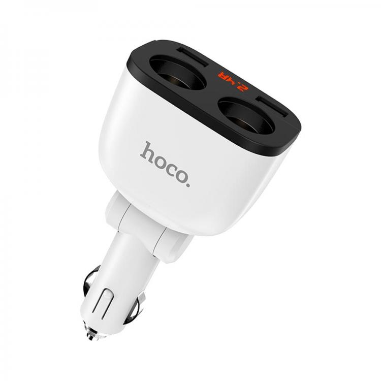 10Car - אביזרים, ציוד וכל מה שצריך לרכב מטענים HOCO Z28 Dual USB Car LED Mobile Phone Charger 3.1A Charger Digital Display Car Charger