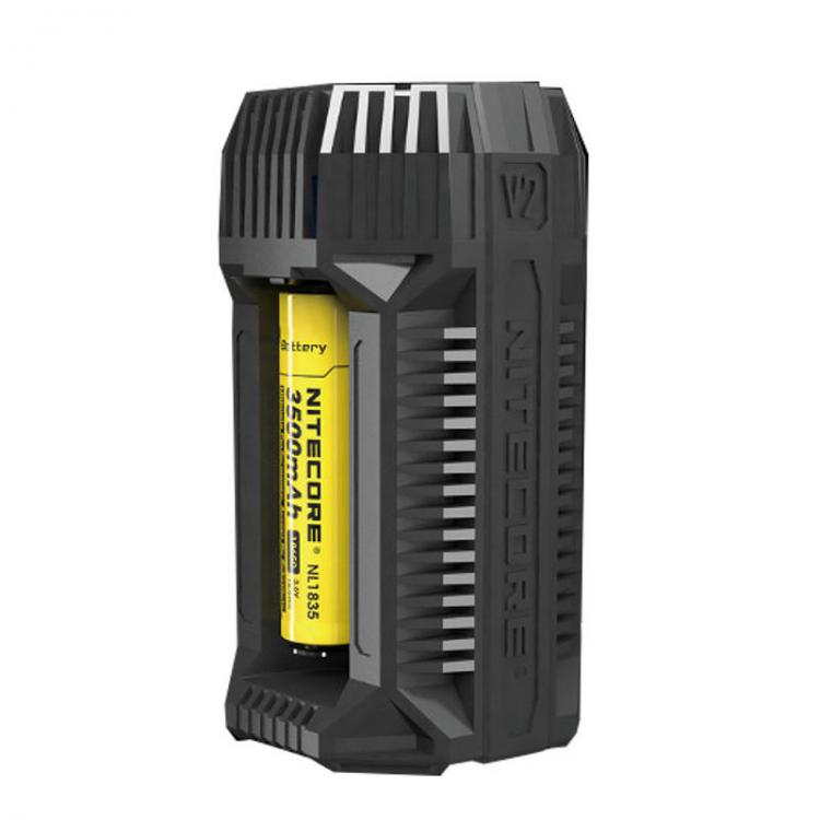 10Car - אביזרים, ציוד וכל מה שצריך לרכב מטענים Nitecore V2 6A USB Output In-Car Speedy Smart Battery Charger with 12V Adapter 2Slots 18650 26650 AA