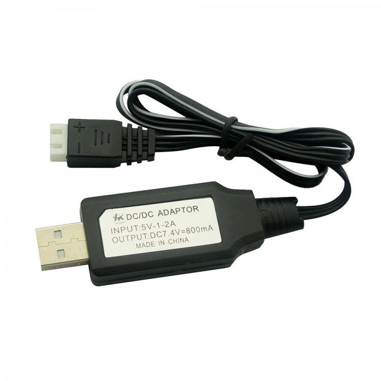 10Car - אביזרים, ציוד וכל מה שצריך לרכב מטענים Fayee FY001 FY002 FY004A 1/16 RC USB 7.4V Battery Charger Charging Cable Car Spare Parts 
